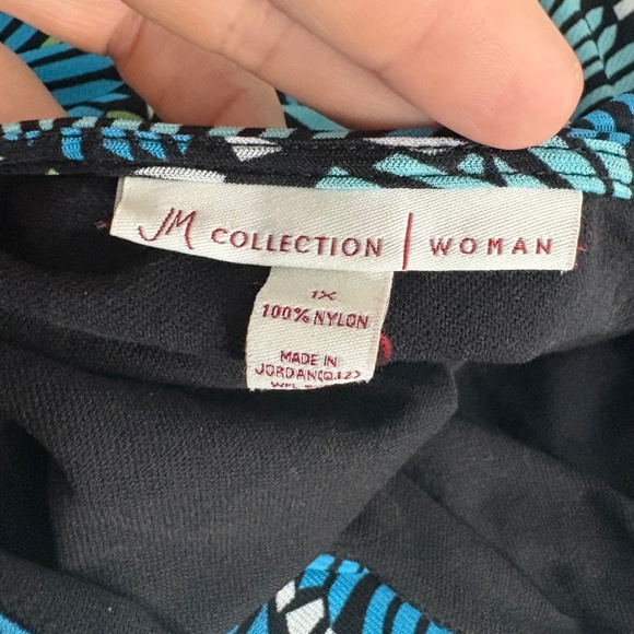 JM Collection Plus Size Mid Century Modern Blouse Shirt Top - Picture 6 of 10